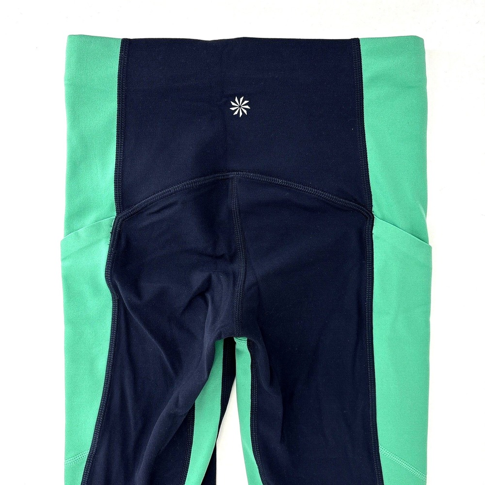 Athleta Yin 7/8 Tight Leggings Size 2XS Womens 405423 Pockets Navy Green NWOT - Picture 7 of 8